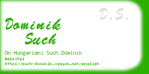 dominik such business card